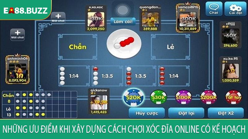 Những ưu điểm khi xây dựng cách chơi xóc đĩa online có kế hoạch